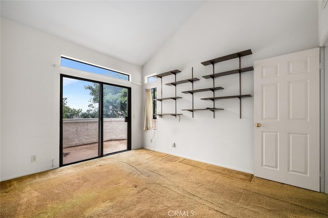 17202 Corbina Ln Unit 206, Huntington Beach, CA 92649 - unfurnished room featuring carpet floors and high vaulted ceiling