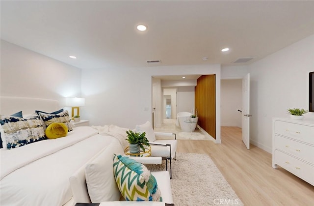 4263 E Ranch Gate Rd, Anaheim Hills, CA 92807 - bedroom featuring light wood-style floors, recessed lighting, and baseboards