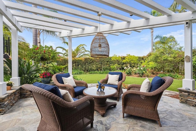3686 Landfair Ct, San Diego, CA 92130 - view of patio / terrace with a pergola