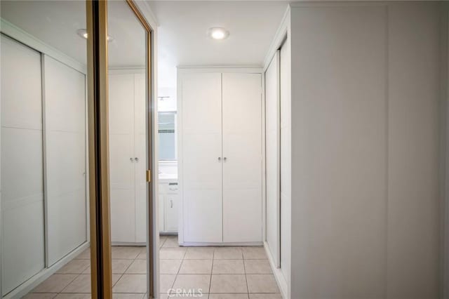 270 Avenida Sevilla Unit C, Laguna Woods, CA 92637 - corridor featuring light tile patterned flooring and recessed lighting