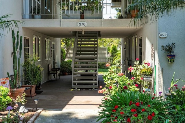 270 Avenida Sevilla Unit C, Laguna Woods, CA 92637 - view of exterior entry featuring stucco siding