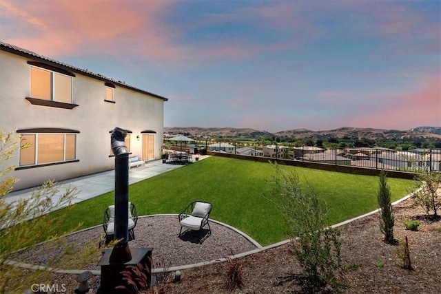 11653 Couples Ct, Beaumont, CA 92223 - view of yard with a patio and a mountain view