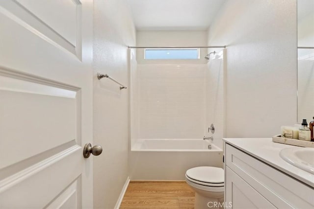 11653 Couples Ct, Beaumont, CA 92223 - bathroom featuring vanity, toilet,  shower combination, and wood finished floors
