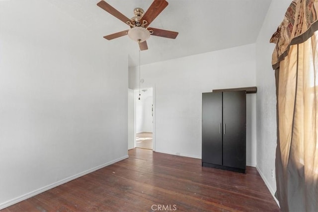 818 6th St, Corning, CA 96021 - unfurnished room with a ceiling fan, hardwood / wood-style flooring, and baseboards