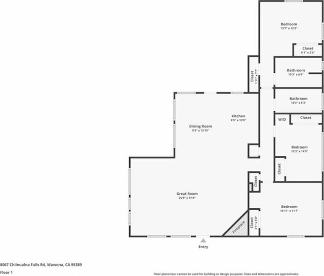 8067 Chilnualna Falls Rd, Wawona, CA 95389 - room layout