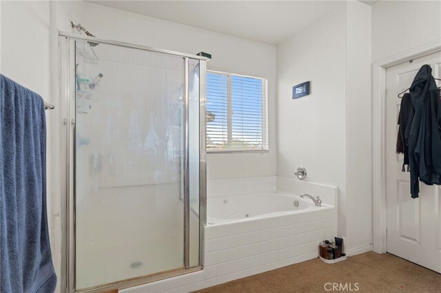 3042 San Luis Dr, Lancaster, CA 93535 - full bathroom with a stall shower and a jetted tub