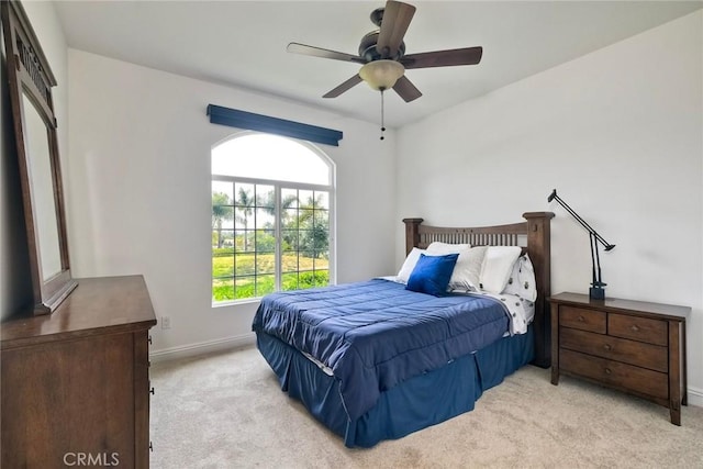 1177 Estee Ct, Fallbrook, CA 92028 - bedroom with light carpet, baseboards, and a ceiling fan