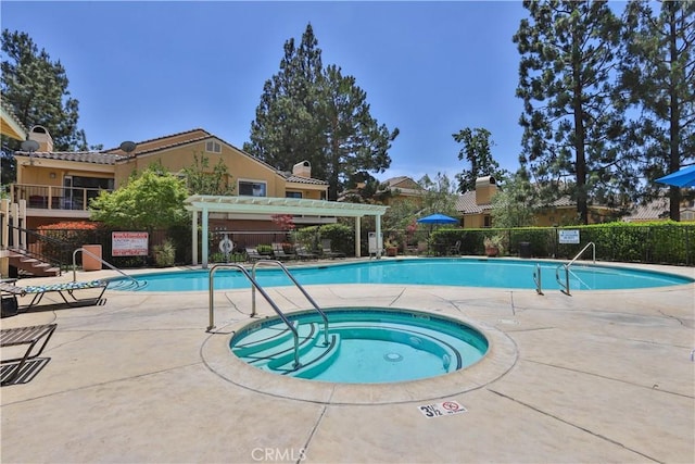 10655 Lemon Ave Unit 2402, Rancho Cucamonga, CA 91737 - community pool featuring a pergola, a community hot tub, and a patio