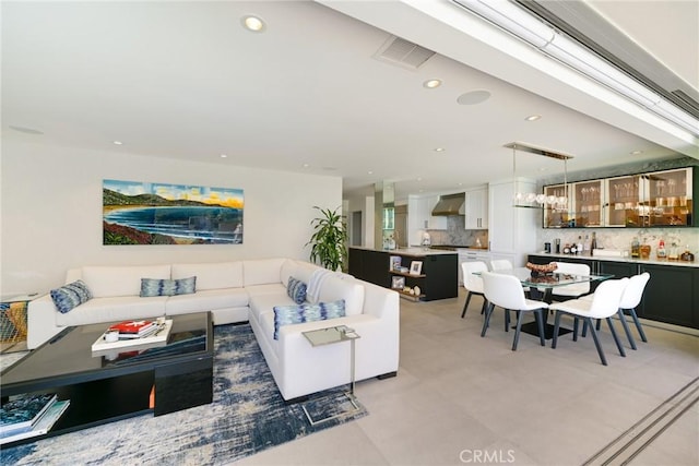 1585 S Coast Unit 2, Laguna Beach, CA 92651 - living area featuring recessed lighting