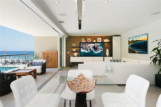 1585 S Coast Unit 2, Laguna Beach, CA 92651 - home theater room featuring recessed lighting and wooden walls