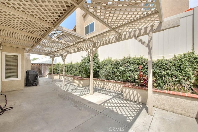10644 Claridge Pl, Whittier, CA 90603 - view of patio with a pergola and a grill