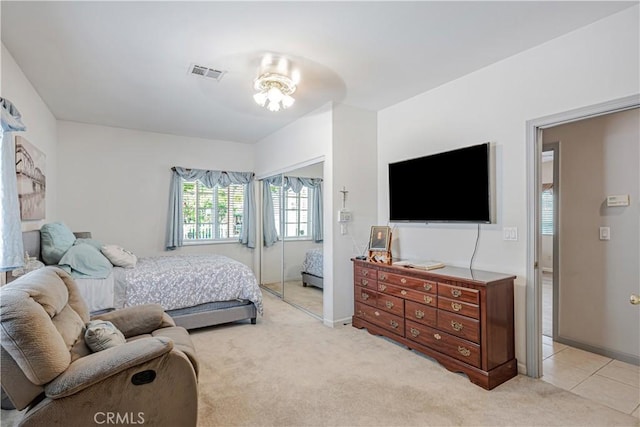 8960 Telfair Ave, Sun Valley, CA 91352 - bedroom featuring light carpet and a closet