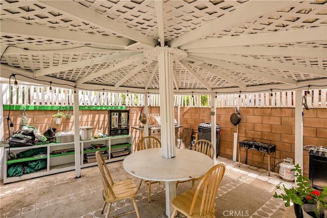 8960 Telfair Ave, Sun Valley, CA 91352 - view of patio / terrace featuring outdoor dining area and a gazebo
