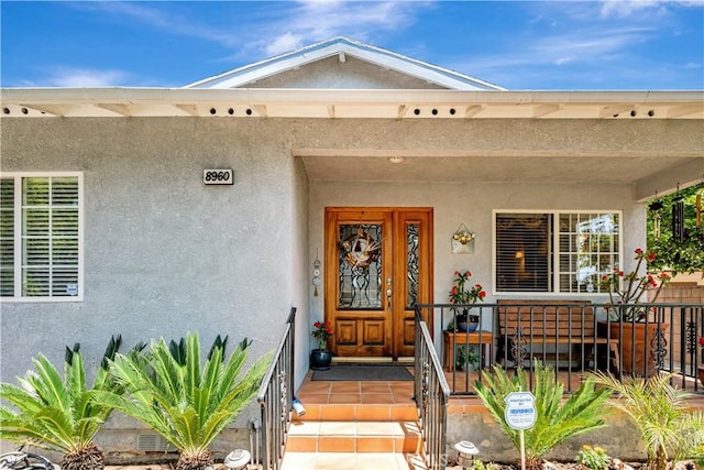 8960 Telfair Ave, Sun Valley, CA 91352 - property entrance with covered porch and stucco siding