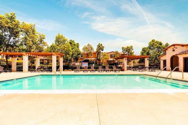 5764 Alcala Way, Riverside, CA 92505 - community pool featuring a pergola and a patio