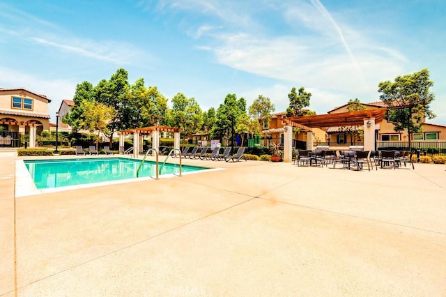 5764 Alcala Way, Riverside, CA 92505 - community pool featuring a pergola and a patio area