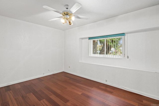 2862 Coronado Ave, San Diego, CA 92154 - unfurnished room featuring wood finished floors, a ceiling fan, and baseboards