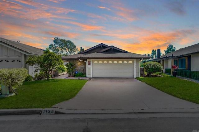 1129 La Casa, San Marcos, CA 92078 - ranch-style house with a front lawn, driveway, and an attached garage