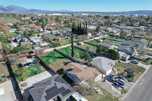 7531 Del Rosa Ave, San Bernardino, CA 92410 - aerial view of property and surrounding area featuring mountains and nearby suburban area