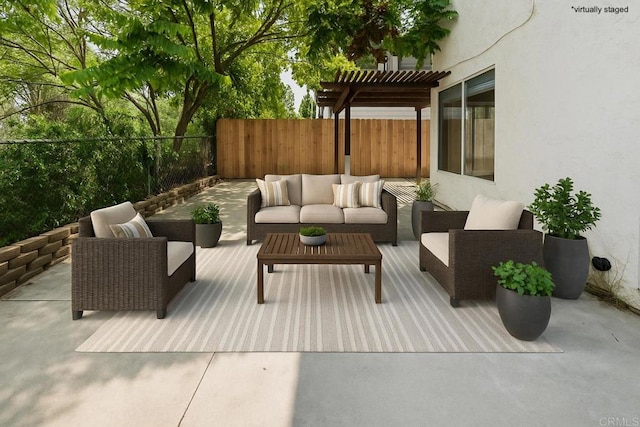 1253 Manzana Way, San Diego, CA 92139 - view of patio / terrace with outdoor lounge area and a pergola