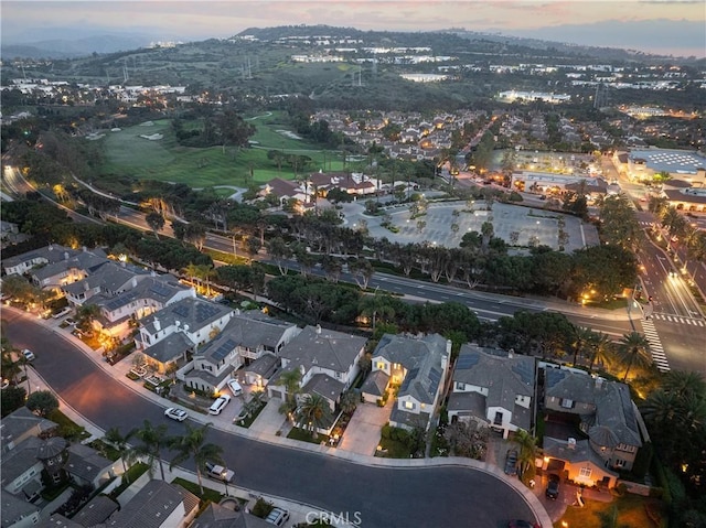 114 Via Monte Picayo, San Clemente, CA 92673 - aerial view at dusk of a residential view and a mountain view