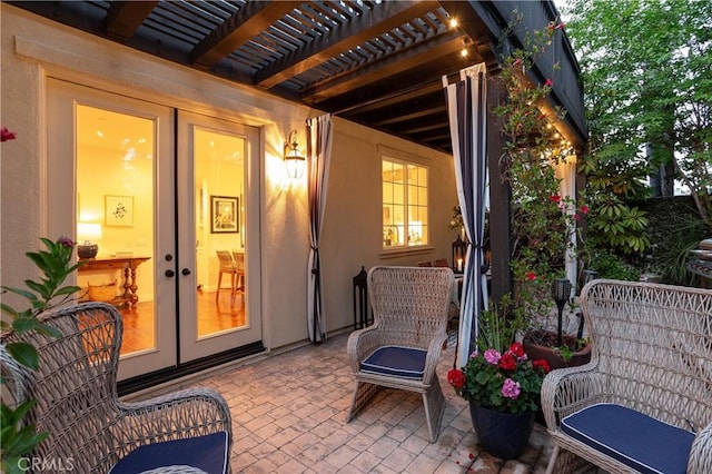 114 Via Monte Picayo, San Clemente, CA 92673 - view of patio / terrace featuring french doors and a pergola