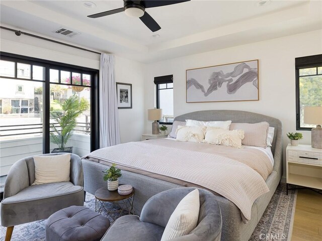 618 W Elm Ave, El Segundo, CA 90245 - bedroom featuring wood finished floors and a ceiling fan