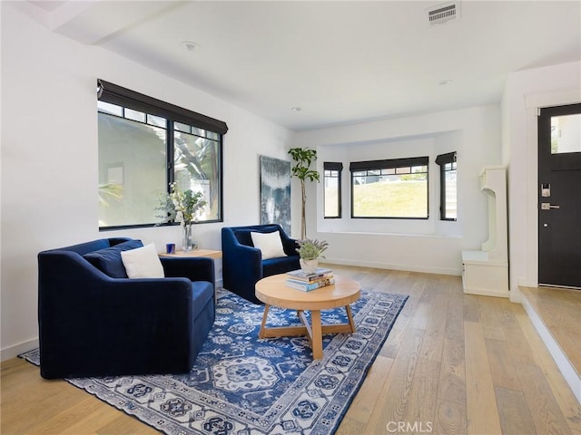 618 W Elm Ave, El Segundo, CA 90245 - living area with hardwood / wood-style flooring and baseboards