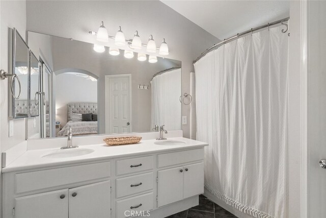 43340 Corte Barbaste, Temecula, CA 92592 - full bath featuring ensuite bathroom, double vanity, and a shower with curtain