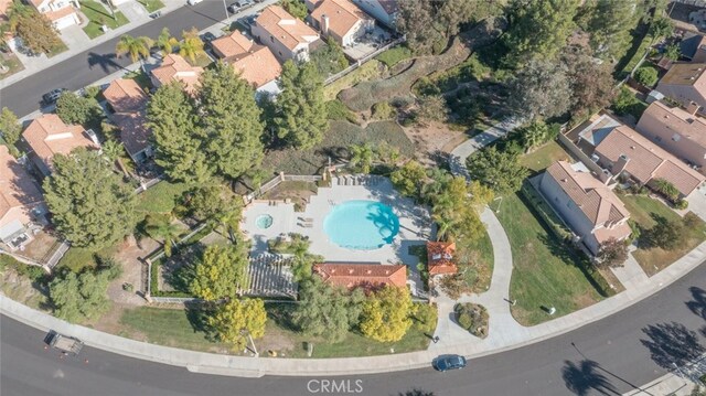 43340 Corte Barbaste, Temecula, CA 92592 - aerial overview of property's location featuring a pool and nearby suburban area