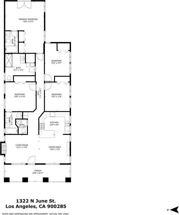 1322 N June St, Los Angeles, CA 90028 - home floor plan