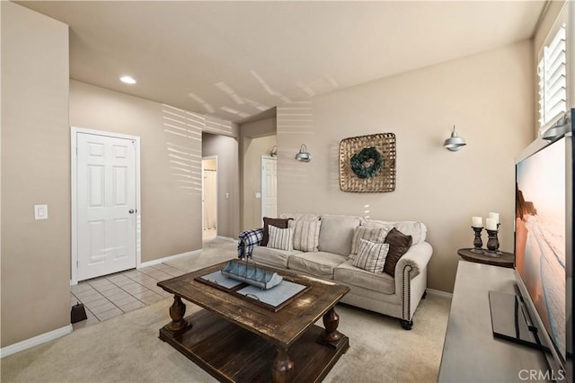 5058 Meadowsweet Dr, Palmdale, CA 93551 - living area with baseboards, light colored carpet, and recessed lighting