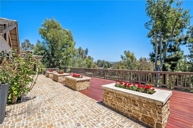 7626 E Saddlehill Trl, Orange, CA 92869 - view of patio / terrace featuring a wooden deck