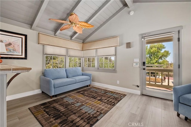 7626 E Saddlehill Trl, Orange, CA 92869 - living area featuring baseboards, wood finished floors, and ceiling fan