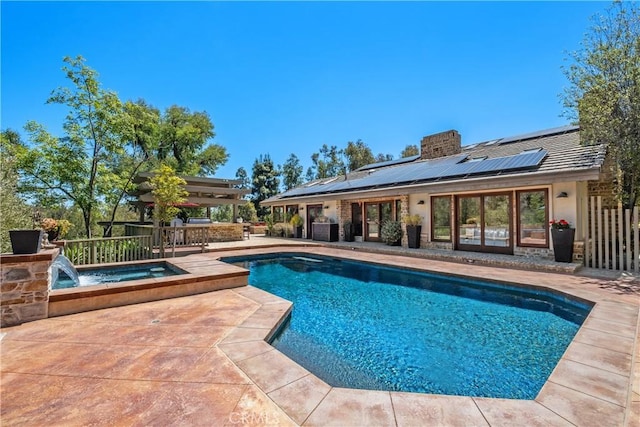 7626 E Saddlehill Trl, Orange, CA 92869 - swimming pool with a patio and an in-ground hot tub