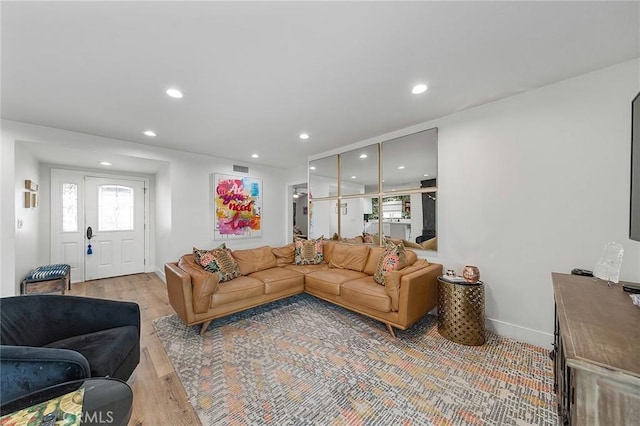 6324 E Colorado St, Long Beach, CA 90803 - living room with baseboards, recessed lighting, and wood finished floors