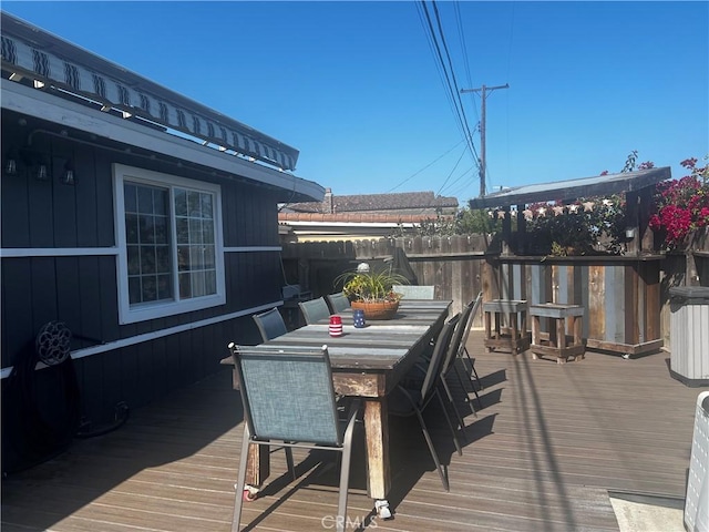1767 W Chandeleur Dr, San Pedro, CA 90732 - wooden deck featuring outdoor dining area