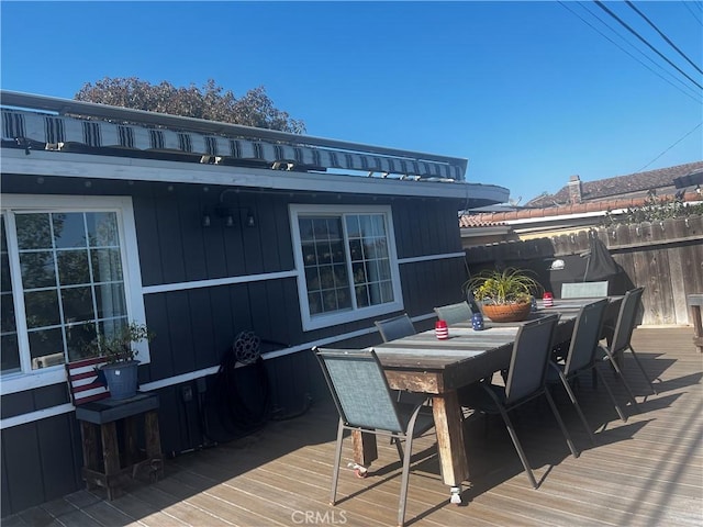 1767 W Chandeleur Dr, San Pedro, CA 90732 - wooden terrace featuring outdoor dining space