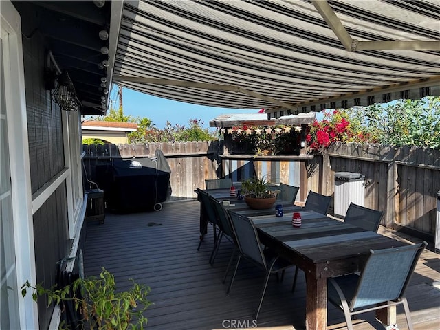 1767 W Chandeleur Dr, San Pedro, CA 90732 - wooden deck featuring outdoor dining area