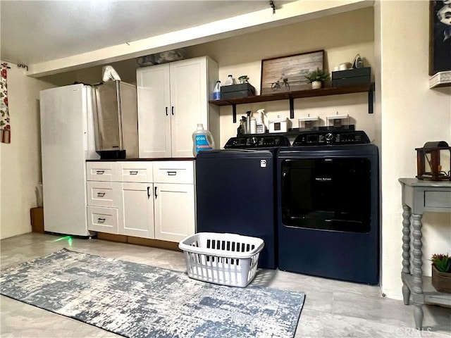 1767 W Chandeleur Dr, San Pedro, CA 90732 - washroom with separate washer and dryer and cabinet space
