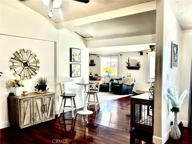 1767 W Chandeleur Dr, San Pedro, CA 90732 - living room featuring wood finished floors and a ceiling fan