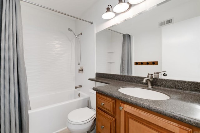 7879 Rancho Fanita Unit A, Santee, CA 92071 - bathroom featuring shower / bath combination with curtain, vanity, and toilet