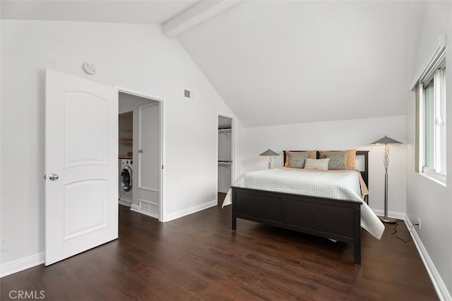 24462 Copper Cliff Ct Unit 20, Lake Forest, CA 92630 - bedroom with wood finished floors, baseboards, and washer / dryer