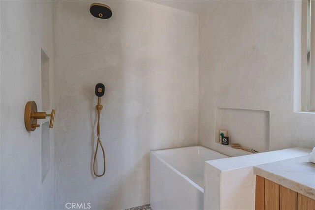1709 Wollacott St, Redondo Beach, CA 90278 - full bathroom with a garden tub, vanity, and a shower