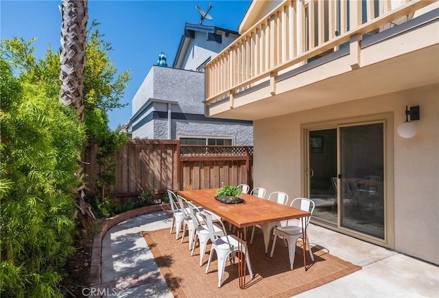 1709 Wollacott St, Redondo Beach, CA 90278 - view of patio featuring a balcony and outdoor dining area