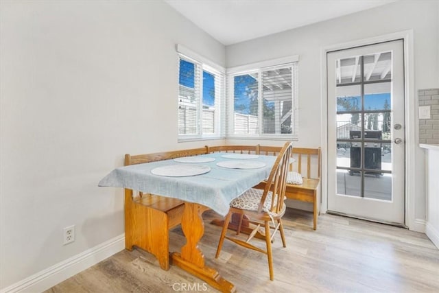 11025 Shaw St, Rancho Cucamonga, CA 91701 - dining space with light wood-type flooring and baseboards
