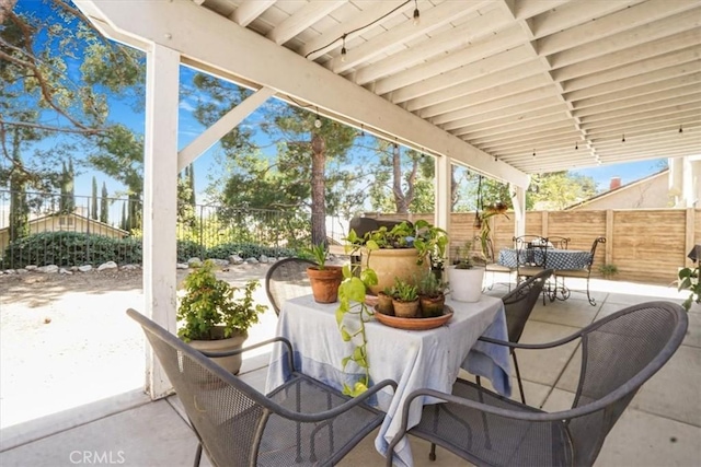 11025 Shaw St, Rancho Cucamonga, CA 91701 - fenced backyard with outdoor dining space and a patio area