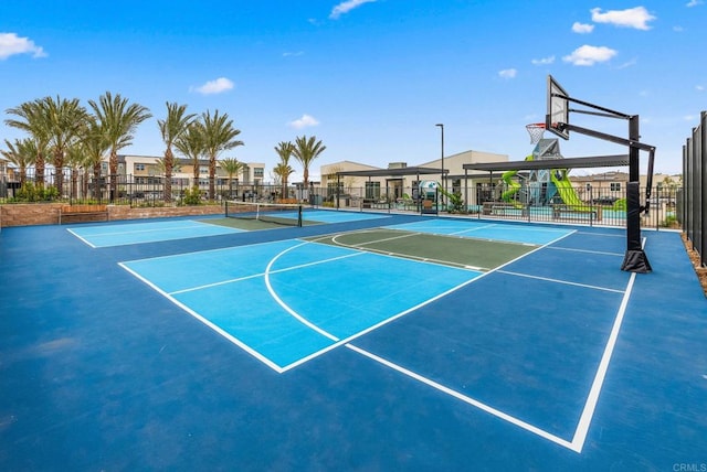 813 Mateo St Unit 2, Chula Vista, CA 91911 - view of basketball court with community basketball court, a tennis court, and a residential view