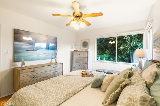 1357 Curtis Ave, Manhattan Beach, CA 90266 - bedroom with wood finished floors and ceiling fan