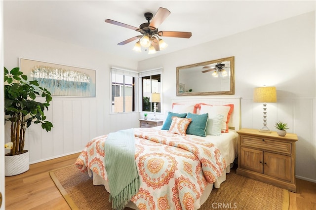 1357 Curtis Ave, Manhattan Beach, CA 90266 - bedroom featuring light wood-type flooring and a ceiling fan